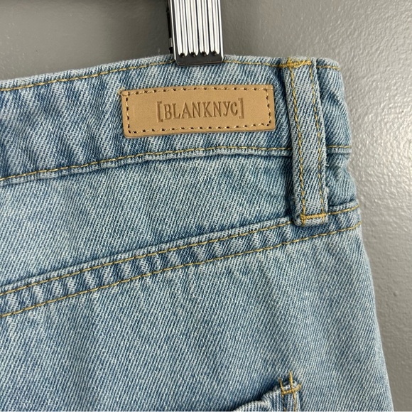 Blank NYC The Maddison Crop High Rise Blue Distressed Jeans Size 31 - Picture 5 of 8